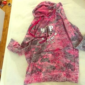 Woodloch Pines pink tie dye sweatshirt
